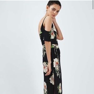 Topshop maternity black floral dress